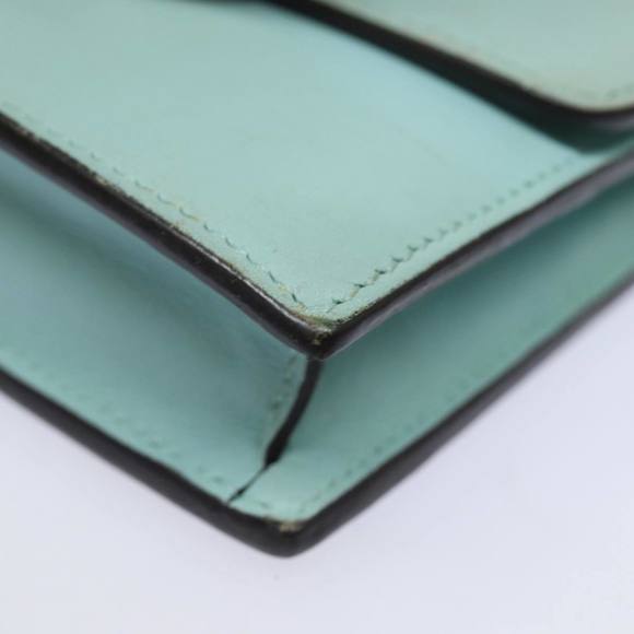 GUCCI Shoulder Wallet Leather Light Blue 369664 Auth mr248 - Picture 14 of 16